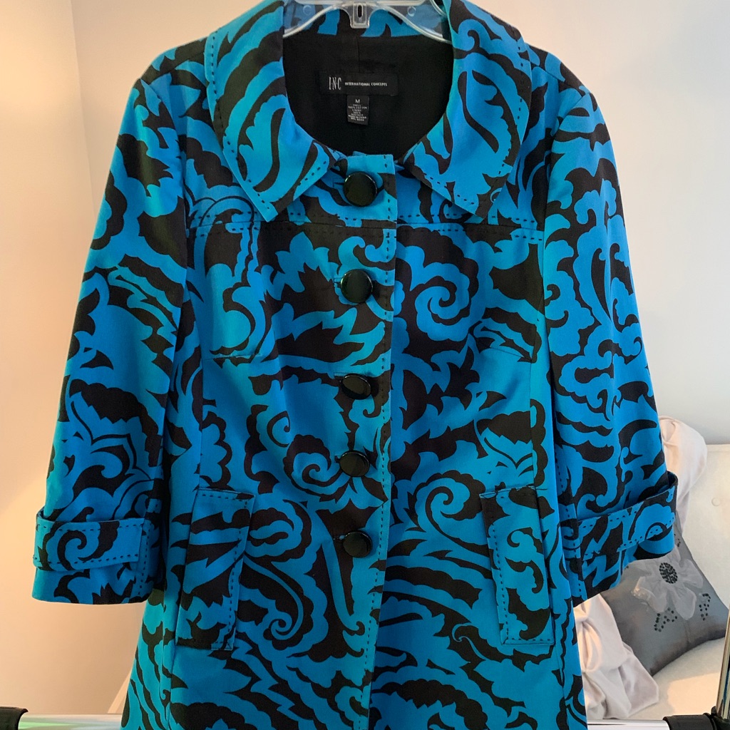 Patterned Jacket / Peacoat